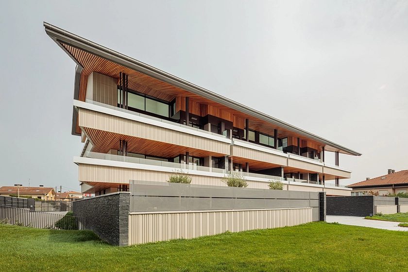 Favemanc multi-family residential terracotta baguette louvers