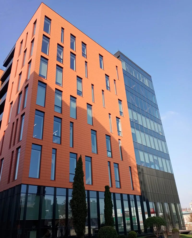 Favemanc commercial tower with terracotta cladding