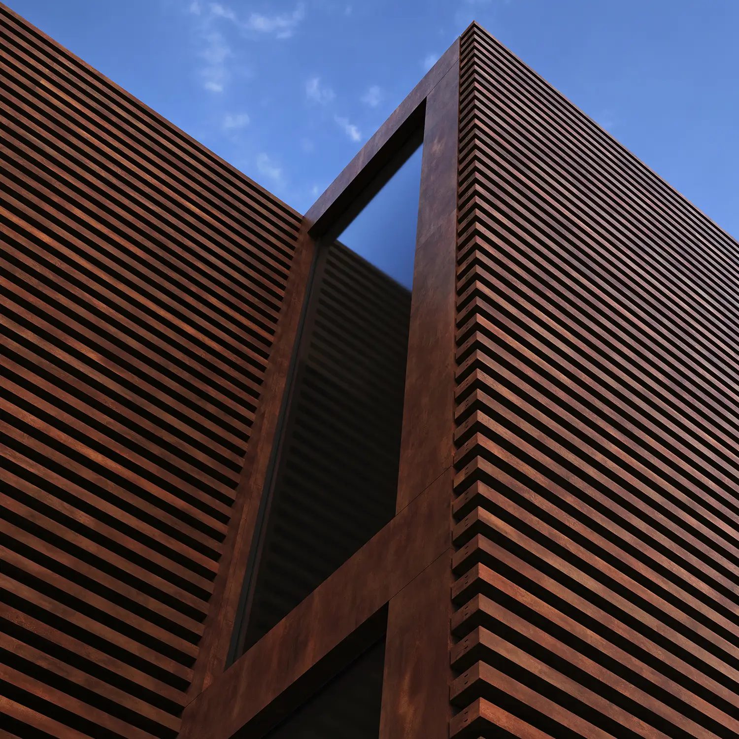 ForMe Design Battens 50 weathered corner architectural detail
